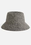 Straw Bucket Hat - Black