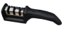 Knife Sharpener With 3 Stage Knife Sharpening Sections - Black