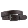 Via La Moda 40MM Ostrich Leather Belt - Brown 105CM