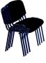 Contract Fabric Stacking Office Chairs - 5 Per Box - Black