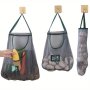 Sustainable Reusable Mesh Hanging Bag For Fruits & Vegetables - Wall-mounted Breathable Kitchen Storage Solution