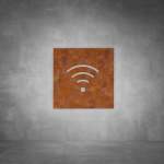 Wifi Sign - Rust - Powder Coated Aluminum