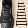 16pcs/set Silicone Free-Tie Elastic Shoe Laces For Skate Shoes Casual Shoes Sneakers Martin Shoes Women & Men