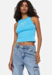 Printed Vest Top - Blue Miami Beach