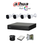 Dahua 4CH Full-color HD Kit - HD Dvr _ 4 X 1080P Full-color Cameras - 20M Full Colour Night Vision - 500GB Hdd -