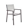 Orion Alpha II Aluminium & Textile Patio Chair Moka D55CMXW57CMXH85CM Excluding Table