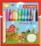 Trio Jumbo Fibre Tip Markers 12 Pack