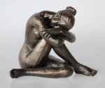 Sitting Woman Statue Bronze – 30X33CM