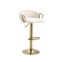 Kc Furn-luccy Velvet Bar Stool Cream White