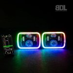 5X7" Bushdoof LED Colour Chasing Headlights Pair For