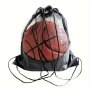 Durable Oxford Fabric Sports Backpack - Portable Mesh Bag For Basketball Soccer & Football Storage