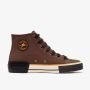 Soviet Mens Meta Rib Stop Hi Cut Sneaker - Choc/orange/cream