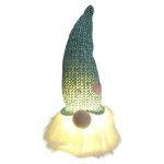Hanging Light-up Soft Christmas Gnome Teal Hat 20CM