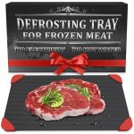 Defrost Tray For Frozen Meat Fish And Veggies 14X8 Aluminum Meat Defroster Board With Non-stick Coating And High Heat Transfer N