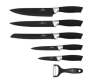 6-PIECE Stainless Steel Knife Set - Black Vintage Collection