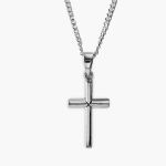 Chunky Silver Cross Necklace