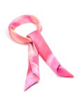 Pink Striped Tie-dye Fabric Scarf