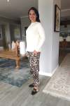 Roxanne - Classic Pant Warm Handle Animal Print - Size 4 X Large