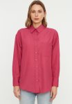 Oversized Boyfriend Shirt - Plum