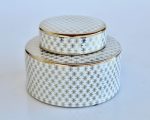 White & Gold Star Round Jar Lid – 16X22.5CM