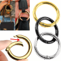 5PCS/LOT Metal O Ring Spring Clasps Openable Round Carabiner Keychain Bag Clips Hook Dog Chain Buckles Connector For Diy Jewelry Making Supplies