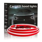 Bailongju Flexible Car Hood Light Strip 79 Inches Dynamic LED Daytime Running Light For Car Truck Suv White Light Easy To Instal