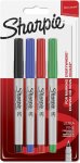 Sharpie Ultra-fine Permanent Marker Assorted 4PK