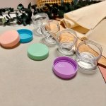 4PCS 20G Cosmetic Containers Empty Clear Round Jars - Travel Containers For Cosmetic Lotion Cream Makeup Bead Eye Shadow Rhinest