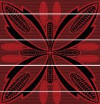 Seanamarena - Poone Black scarlet natural - 155 X 165 Cm