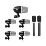 DX7A 7PC 5 Dynamic 2 Condenser With MIC Clips And Carry Case