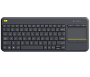 Logitech K400+ Wireless Touch Keyboard With Multi Touch Touchpad Unifying Protocol 2.4GHZ 2 X Aa Battery Retail Box 1 Year Limited Warranty.  