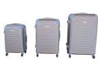 Smte 3 Piece Hard Outer Shell Lightweight Luggage Set Gold With Keychain