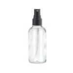 100ML Clear Glass Generic Bottle With Atomiser Spray - Black 28 410