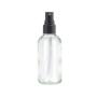 100ML Clear Glass Generic Bottle With Atomiser Spray - Black 28/410