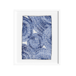 Blue Circles Abstract Art Print