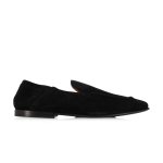 Woven Suede Loafers -black