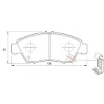 Kbc Brake Pads Front For Honda D3022F