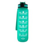 The Classic Motivational Time Marker Water Bottle Green