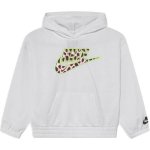 Nike Girls Wild Flower Hoody In White - White 6