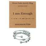 Morse Code Fidget Ring - I Am Enough