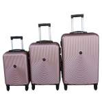 Smte 3-PIECE Travel 27-INCH Luggage Suitcase Set Stylish Rose Gold With Keychain