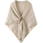 Wajuemy Pashmina Shawl Wraps For Women Cross Sweater Shawl And Wrap Cardigan Cape Knit Cashmere Front Poncho Shoulder Top Fashio