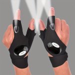 1 2PCS LED Flashlight Gloves Fathers Day Gifts From Daughter Son Wife Gifts For Men Him Dad Boyfriend Cool Gadget Hands-free Lig