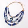 Unique Devil's Eye Multi-layer Beads Choker-blue