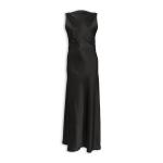 Black Satin Vintage Maxi Dress