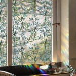 1PC Leaf Pattern Window Film Static Clings Glass Film Window Privacy Film Static Window Sticker For Home Decor