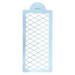 Plastic Stencil Diamond Grid Pattern 15 X 31CM