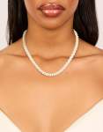 Silver Plated Pearl Fireball Pearl Necklace