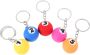 Pool Ball Keychain Pendant Set Billiard Ball Bag Key Holder Sports 5PCS