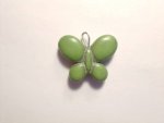 Magnesite Butterfly Pendant Green F259